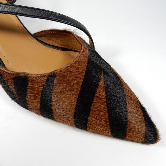 ATP ATELIER Riano Asymmetrical Slingback Pumps 40 10 Animal Calf Hair NEW $590 - Picture 14 of 16